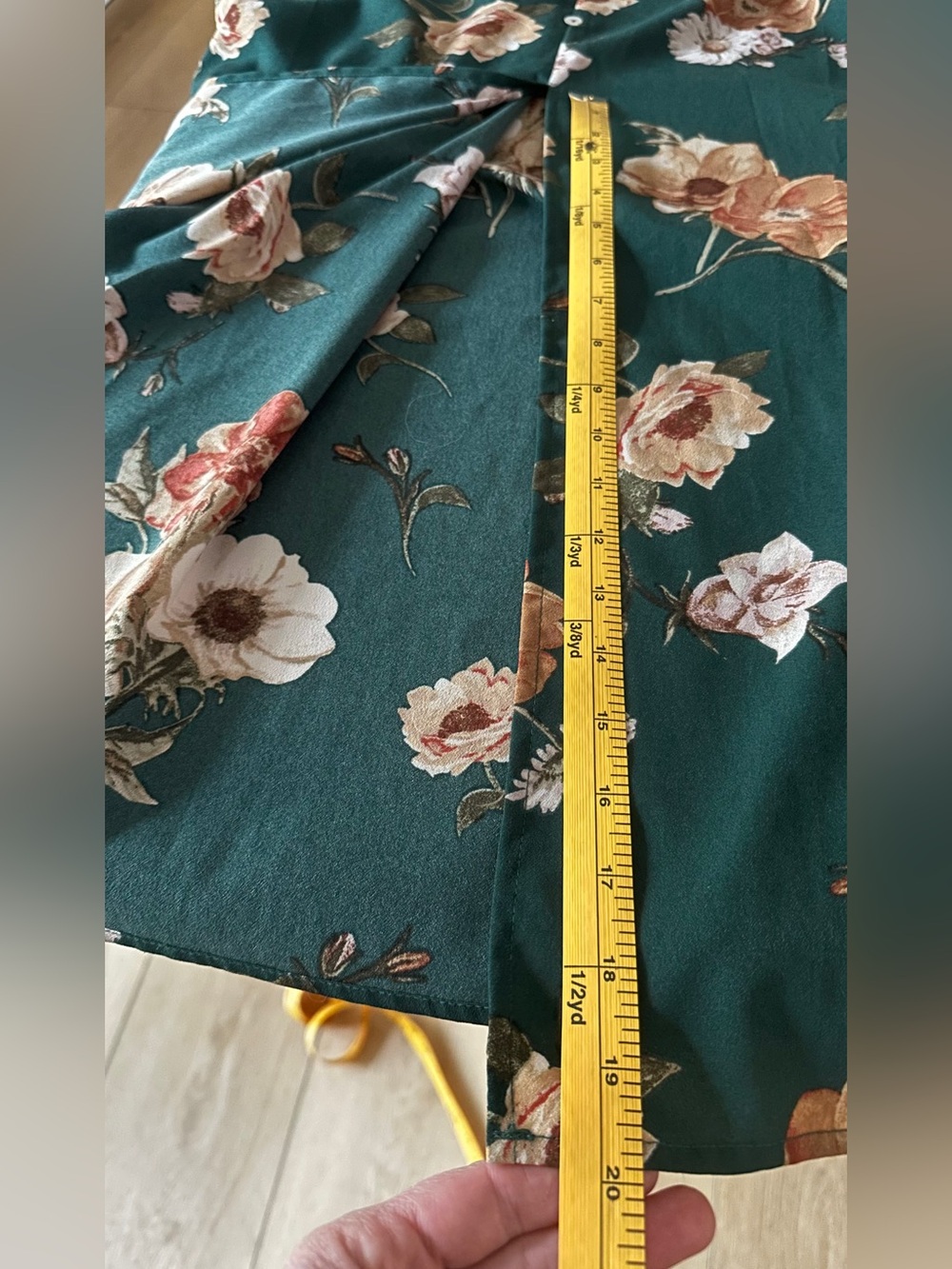 Altar'd State Emerald Green Floral Ruffle Maxi Dress - Picture 12 of 13